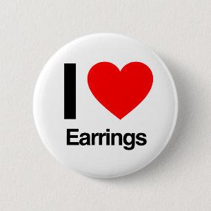 i Liebe Ohrringe Button