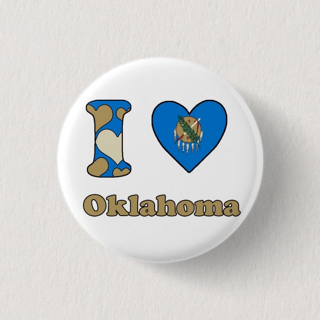 I Liebe Oklahoma Button (Vorderseite)