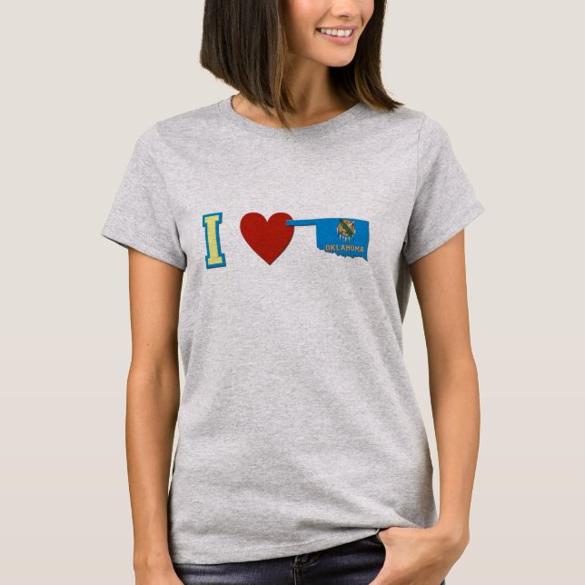 I Liebe-Oklahoma-Frauen T-Shirt (Vorderseite)