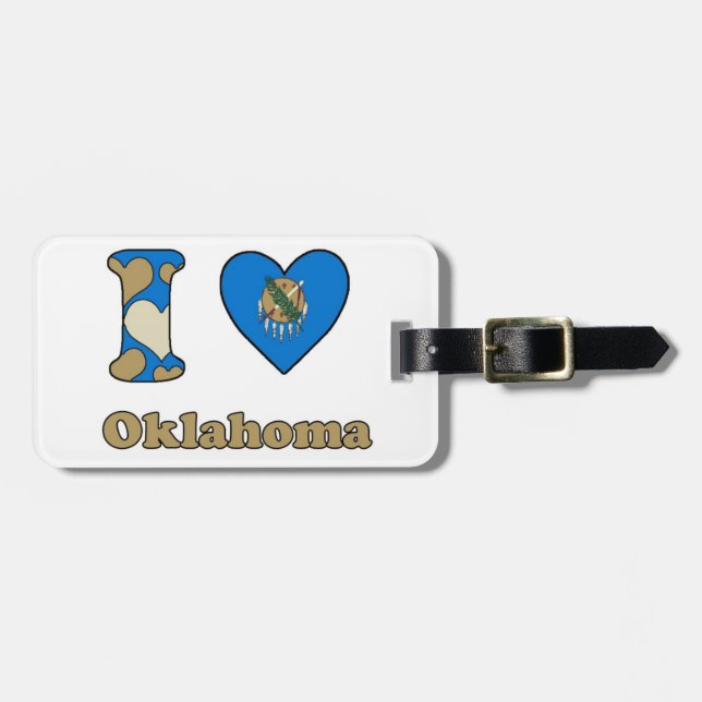 I Liebe Oklahoma Gepäckanhänger (Vorderseite horizontal)