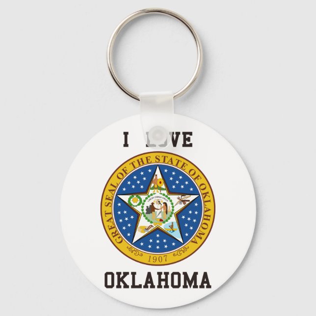 I Liebe Oklahoma Schlüsselanhänger (Vorderseite)