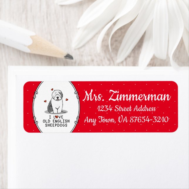 I Liebe Old English Sheepdogs (Gray 1) Niedlich OE (Insitu)