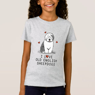 I Liebe Old English Sheepdogs (Gray 1) Niedlich OE T-Shirt
