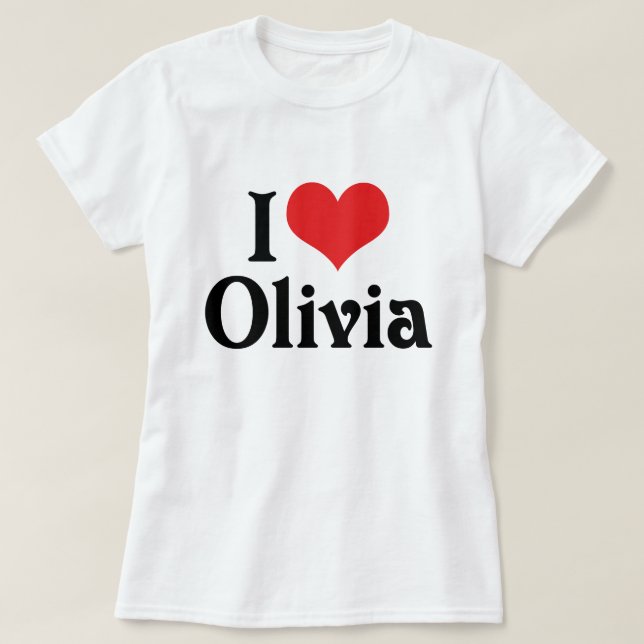 I Liebe Olivia T-Shirt (Design vorne)