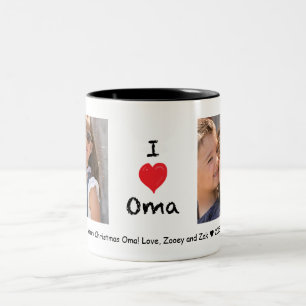 I Liebe Oma 2 Foto Anpassbare Tasse