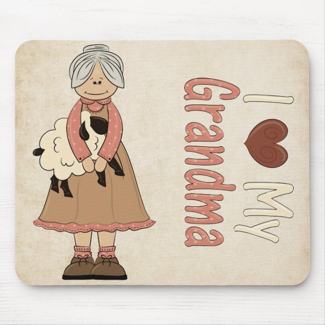 I Liebe Oma Mousepad (Vorne)