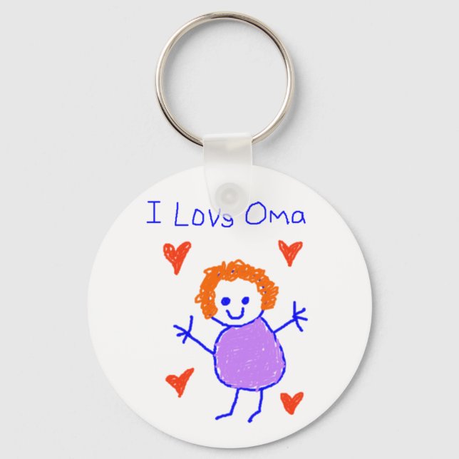 I Liebe Oma Schlüsselanhänger (Vorderseite)