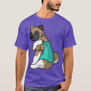 I Liebe Oma Tattoo Akita Dog  T-Shirt