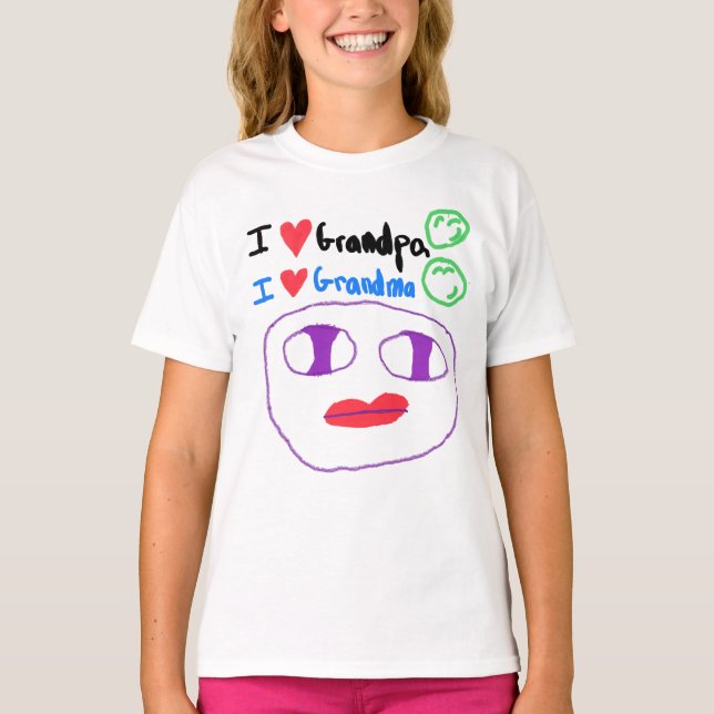 I Liebe Oma und Opa Kids T - Shirt (Vorderseite)