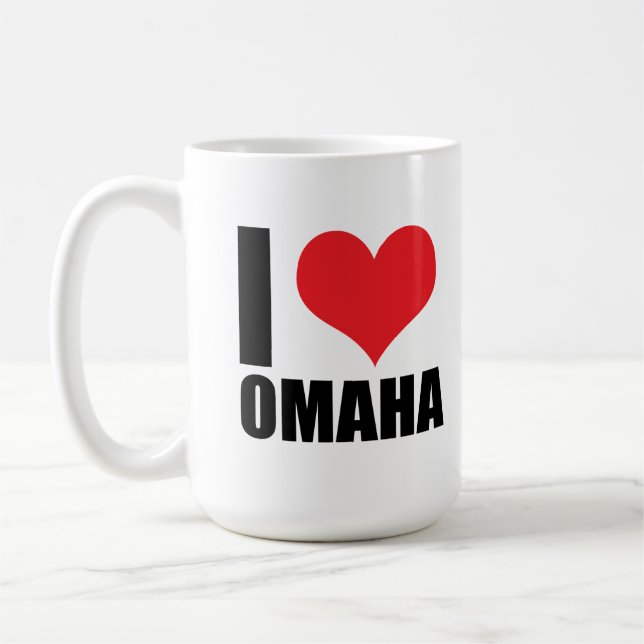I Liebe Omaha Kaffeetasse (Links)