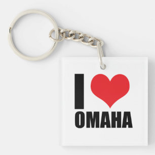 I Liebe Omaha Schlüsselanhänger