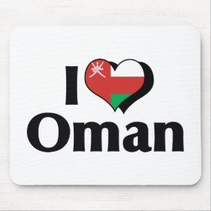 I Liebe Oman Flag Mousepad