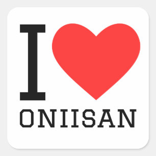I Liebe oniisan Quadratischer Aufkleber