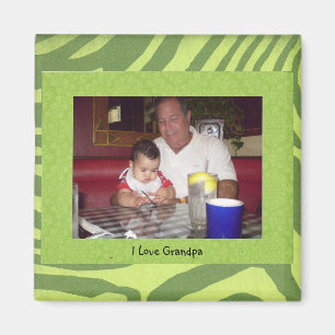 "I Liebe Opa" Foto Frame Magnet