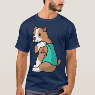 I Liebe Opa Tattoo Pit Bull Großvater Hund  T-Shirt