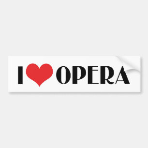 I Liebe Opera Autoaufkleber