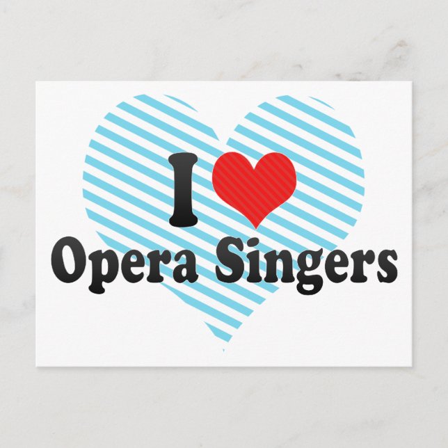 I Liebe Opera Singers Postkarte (Vorderseite)