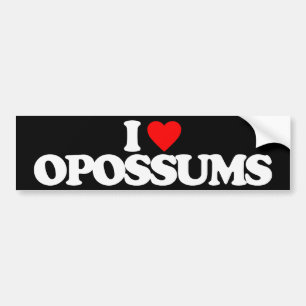 I LIEBE-OPOSSUMS AUTOAUFKLEBER