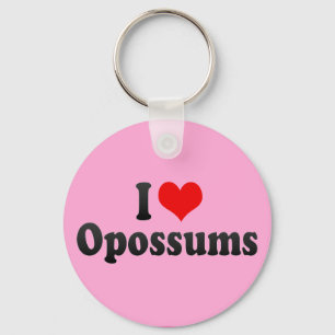 I Liebe-Opossums Schlüsselanhänger