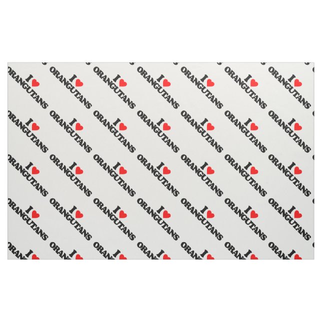 I LIEBE-ORANG-UTANS STOFF (Fat Quarter (45,7 x 55,9 cm))