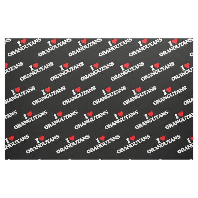 I LIEBE-ORANG-UTANS STOFF (Fat Quarter (45,7 x 55,9 cm))