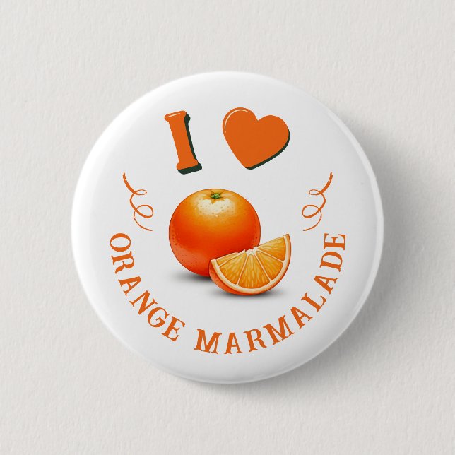 I Liebe Orange Marmalade Button (Vorderseite)