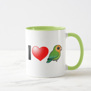 I Liebe Orangeface Pfirsich-gesichtige Lovebirds Tasse