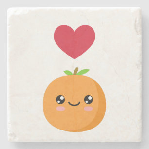 I Liebe Orangen Steinuntersetzer
