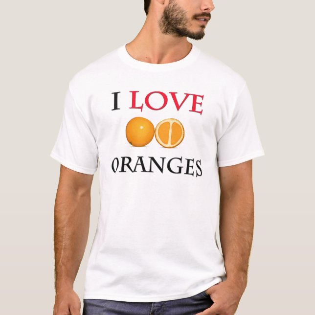 I Liebe-Orangen T-Shirt (Vorderseite)
