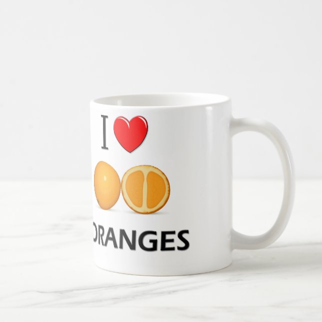 I Liebe-Orangen Tasse (Rechts)