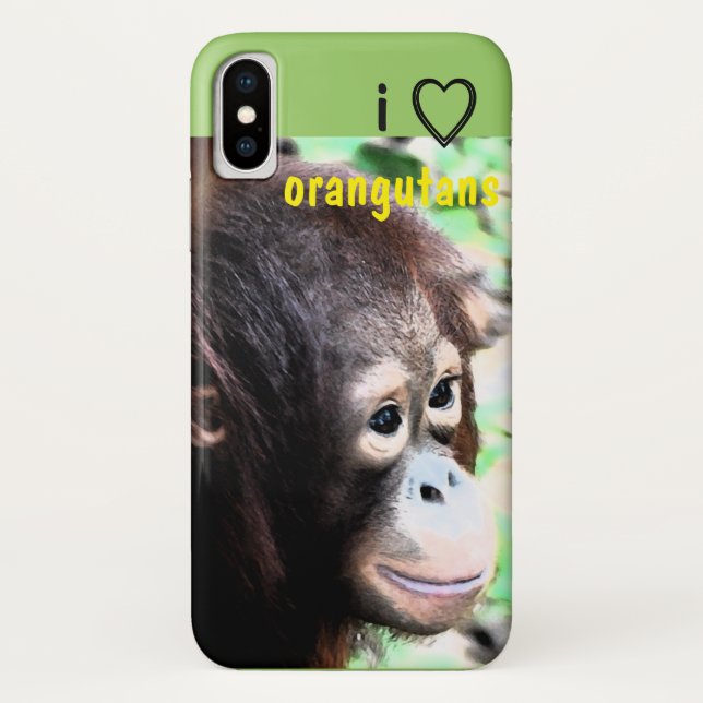 I Liebe Orangutans Case-Mate iPhone Hülle (Rückseite)