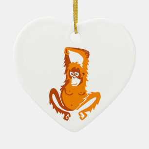 I Liebe ORANGUTANS - Primat - Ape - Wildtiere Keramik Ornament