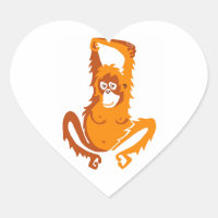I Liebe ORANGUTANS - Wildtiere - Apfel - Primat -