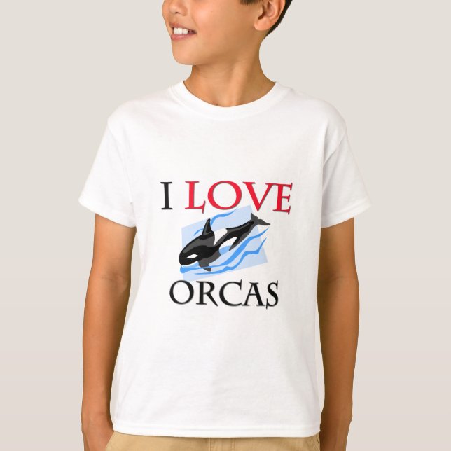 I Liebe Orcas T-Shirt (Vorderseite)