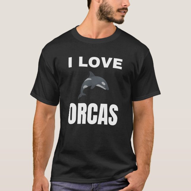 I Liebe Orcas T-Shirt (Vorderseite)