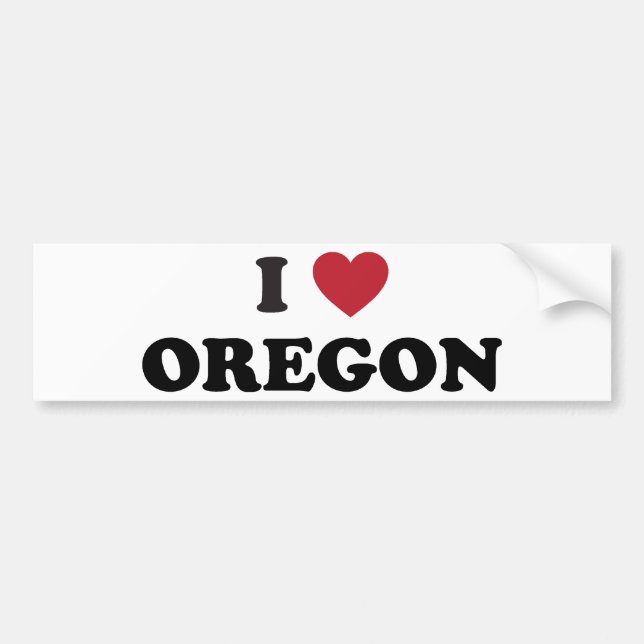 I Liebe Oregon Autoaufkleber (Vorne)