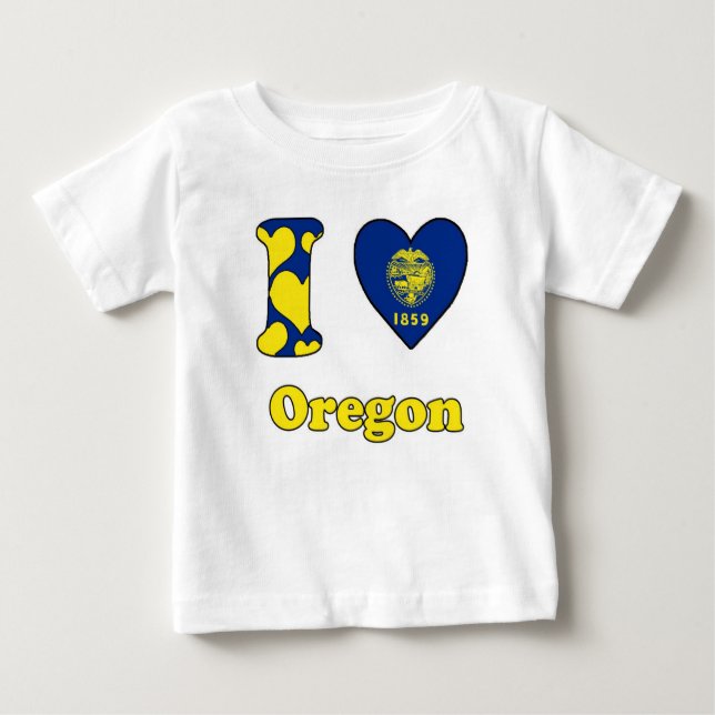 I Liebe Oregon Baby T-shirt (Vorderseite)