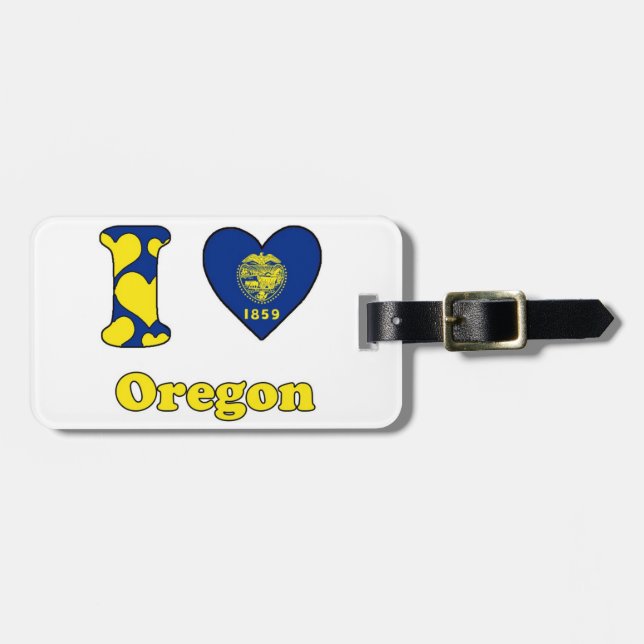 I Liebe Oregon Gepäckanhänger (Vorderseite horizontal)
