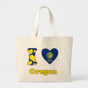 I Liebe Oregon Jumbo Stoffbeutel