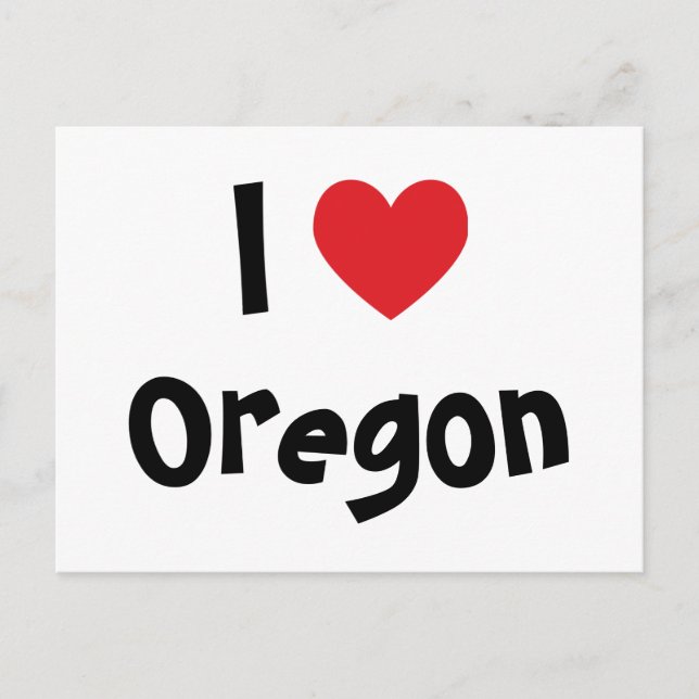 I Liebe Oregon Postkarte (Vorderseite)