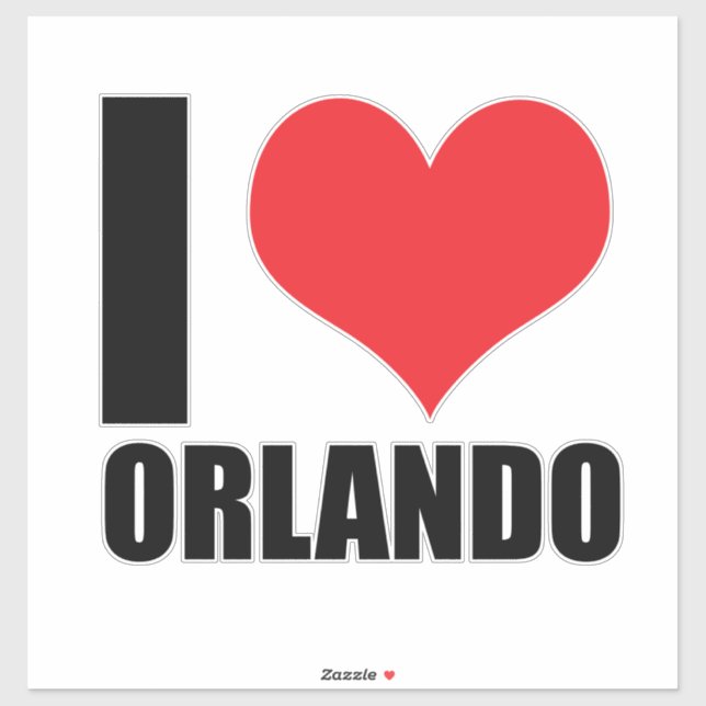 I Liebe Orlando Aufkleber (Blatt)