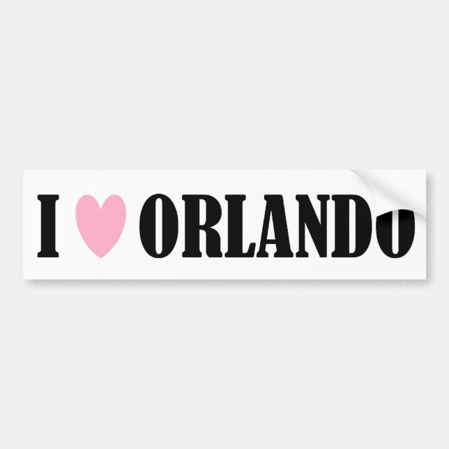 I Liebe-Orlando-Autoaufkleber Autoaufkleber (Vorne)