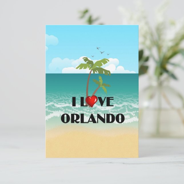 I Liebe Orlando, Florida TEMPLATE Karte (Stehend Vorderseite)