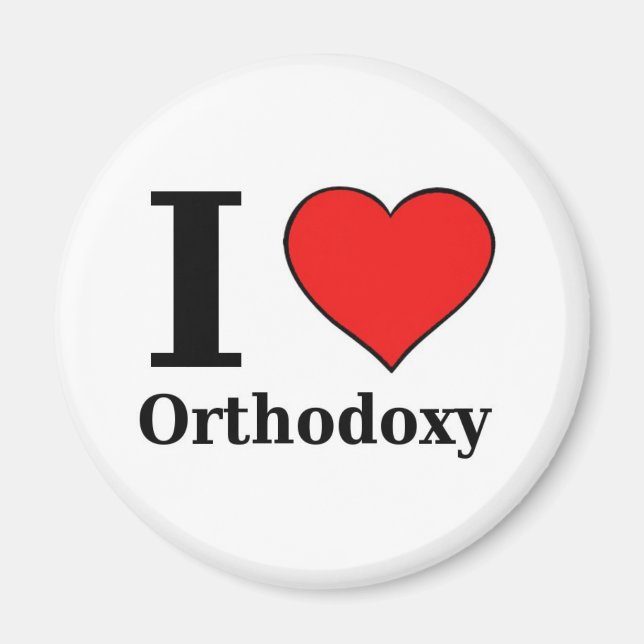 I Liebe Orthodoxie - Schaltfläche Magnet (Vorne)