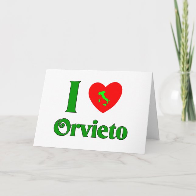 I Liebe Orvieto Italien Feiertagskarte (Vorderseite)
