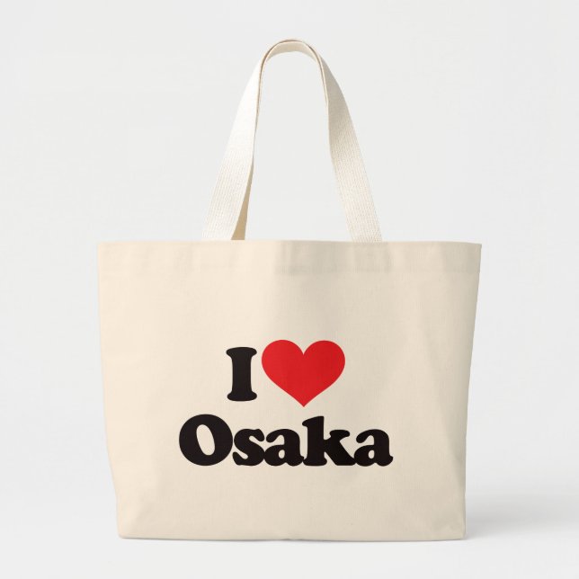 I Liebe Osaka Jumbo Stoffbeutel (Vorne)