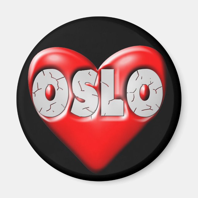 I Liebe Oslo Norwegen Magnet (Vorne)