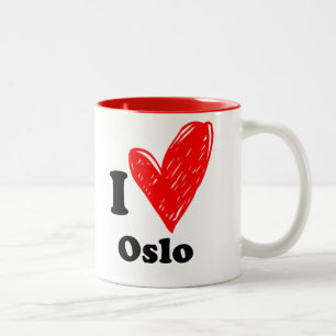 I Liebe Oslo Zweifarbige Tasse