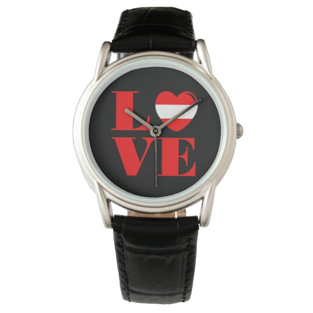 I Liebe Österreich Armbanduhr (Vorderseite)