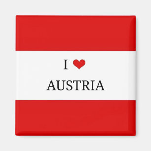 I Liebe Österreich, Flagge Österreichs Magnet